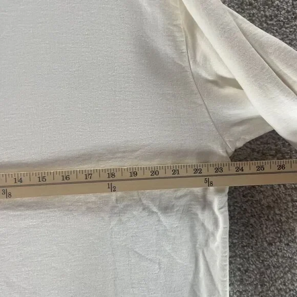 Vintage Eddie Bauer Sweater Mens Medium White Crew Neck Pullover Sweatshirt 90s - Picture 13 of 15